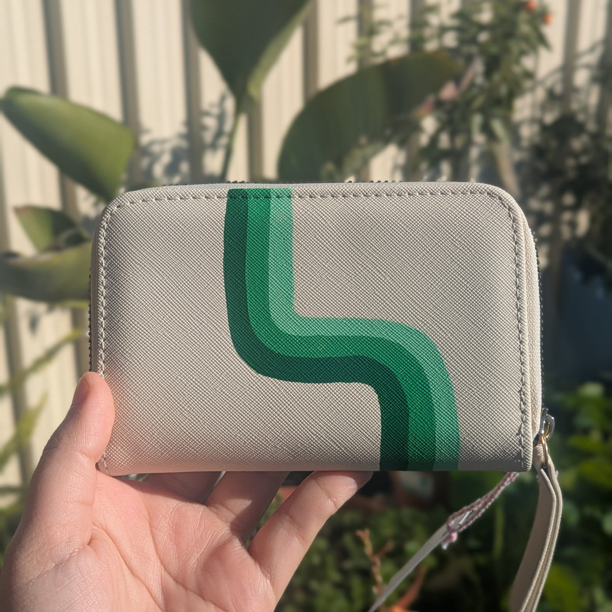 70's style striped wallet
