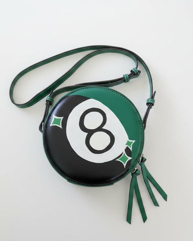 Crossbody bag with 8 Ball design