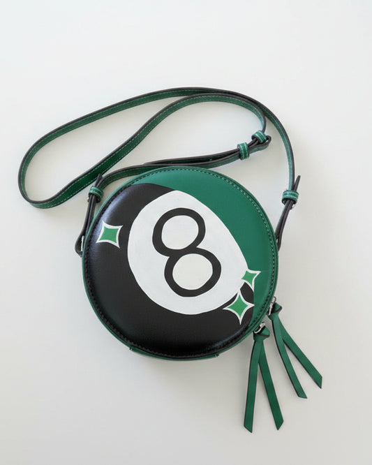 Crossbody bag with 8 Ball design