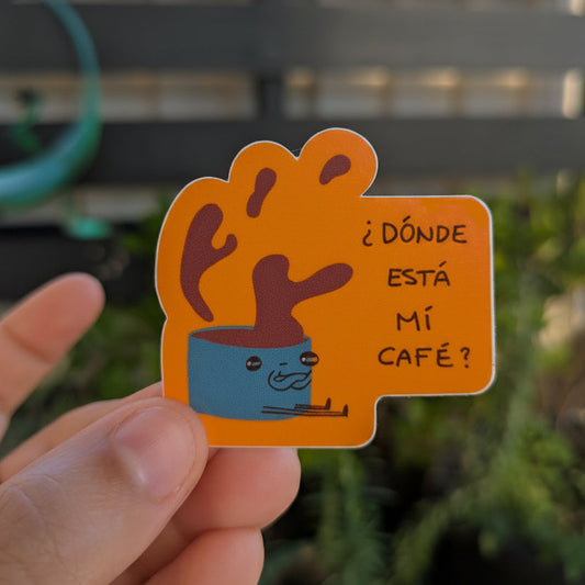 ¿Dónde está mi sticker de café?