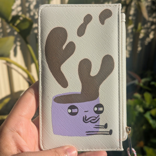 Coffee handpainted wallet