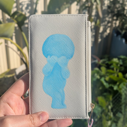 Slim wallet with smiski design - Not Looking